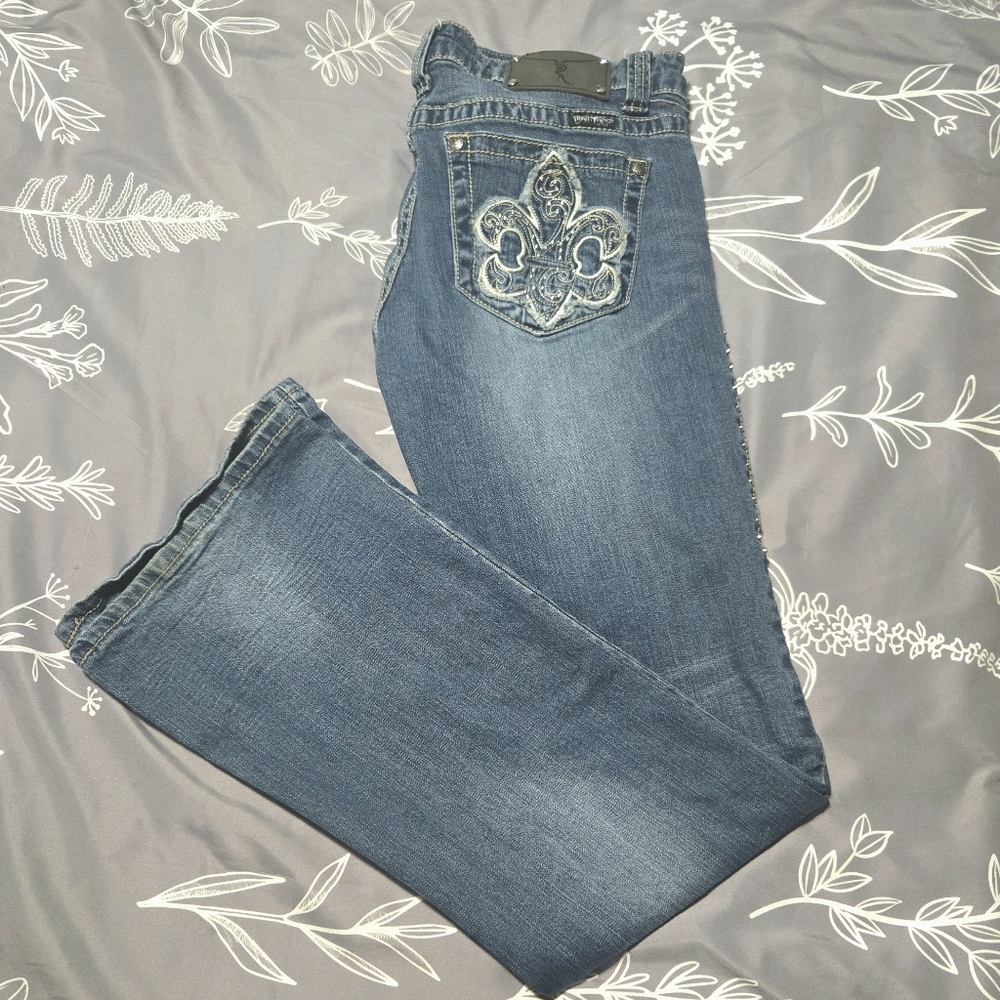 Montana West Trinity Ranch Bling Western Flared Jeans